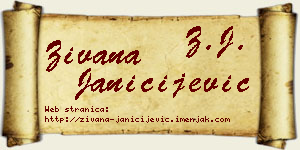 Živana Janičijević vizit kartica